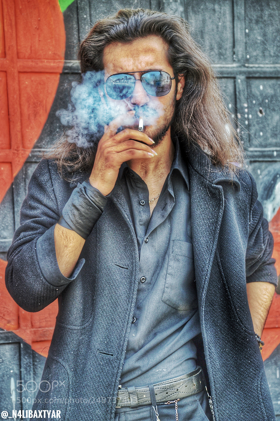Nikon D3100 sample photo. Smoker photography