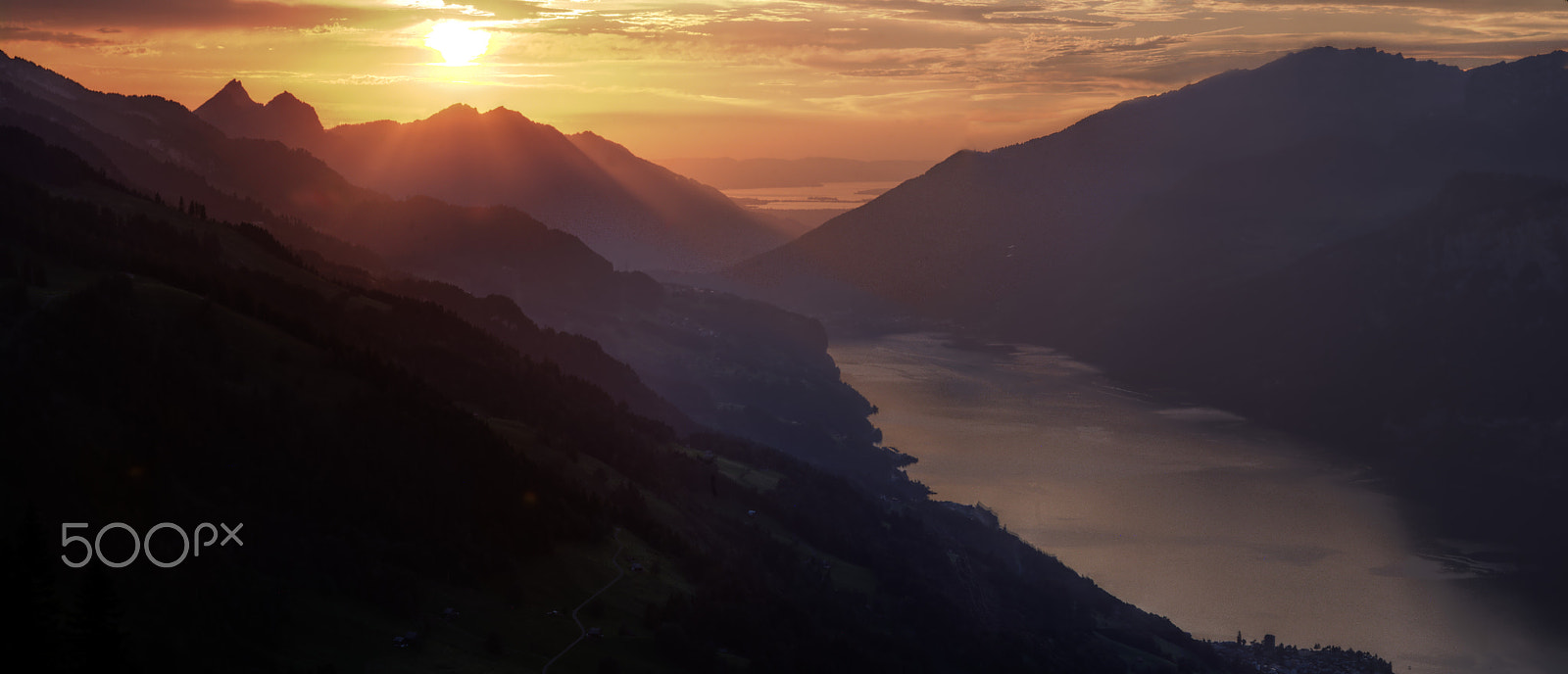 Nikon D300 sample photo. Sunset from flumserberg photography