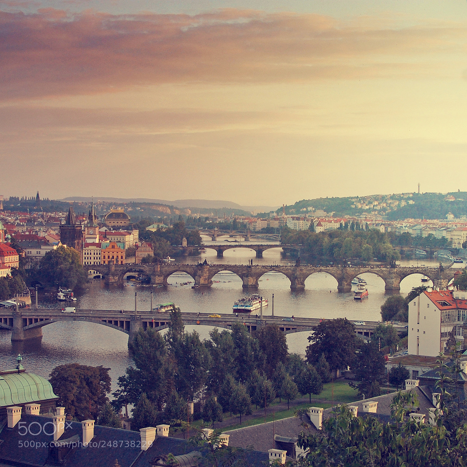 Nikon D40 sample photo. Prague in the evening photography