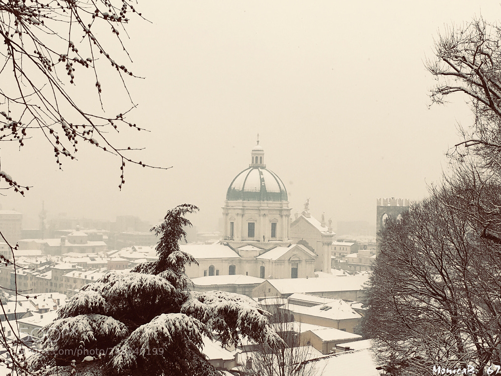 Apple iPhone 6s sample photo. Brescia panorama innevato photography