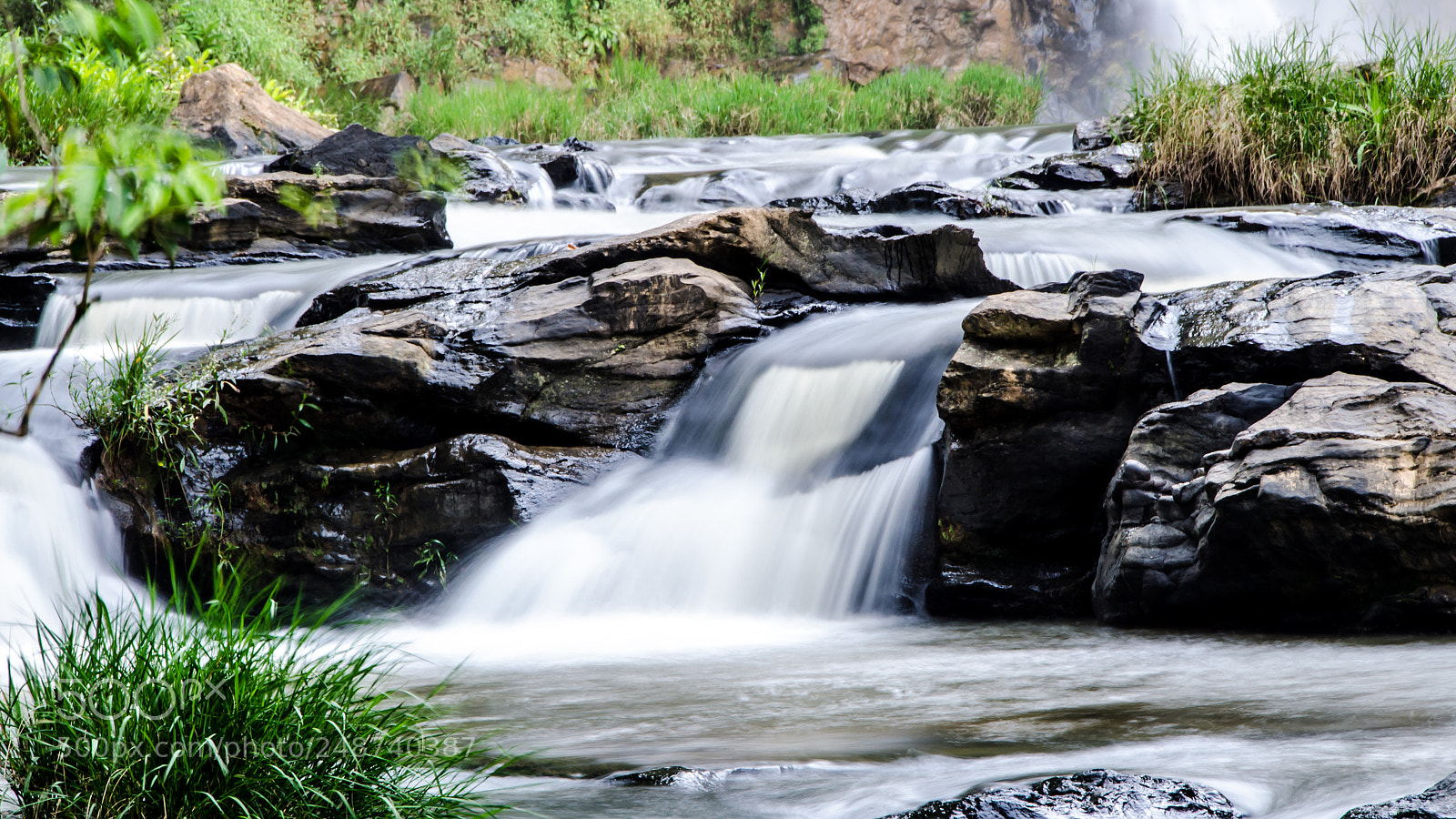 Nikon D5100 sample photo. Misty waterfall photography