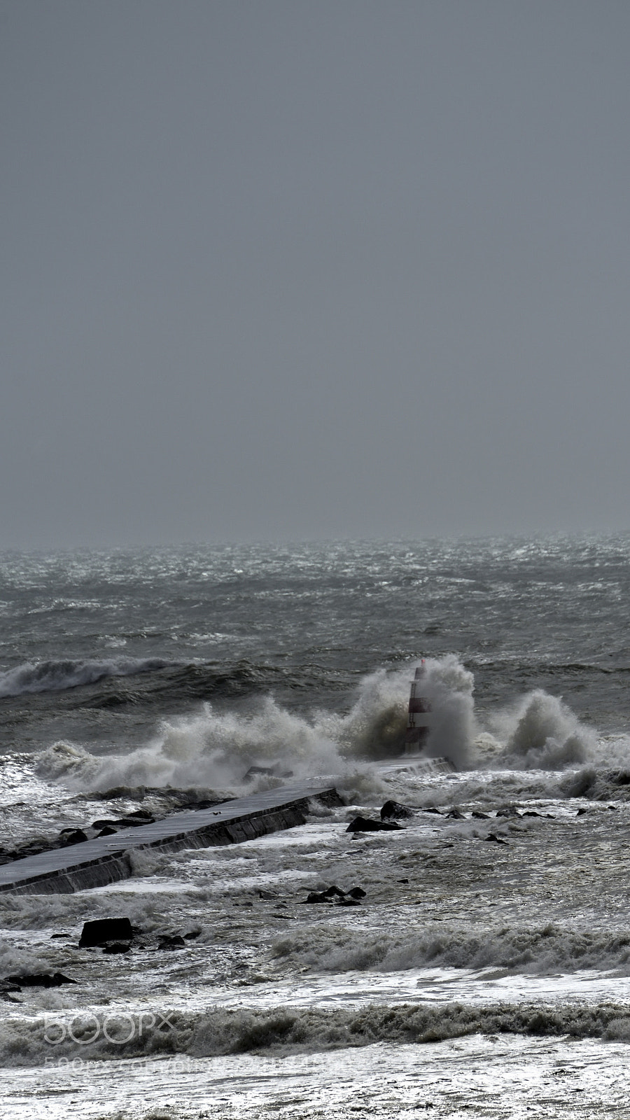 Nikon D810 sample photo. Tempestada praia da rocha photography
