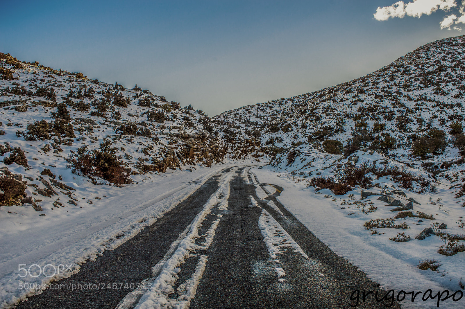 Nikon D3200 sample photo. Road in the snow photography