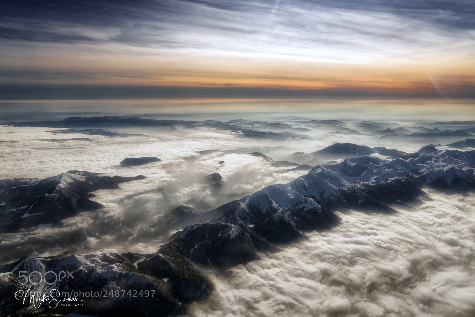 Sony a7R II sample photo. Flying over the alps photography
