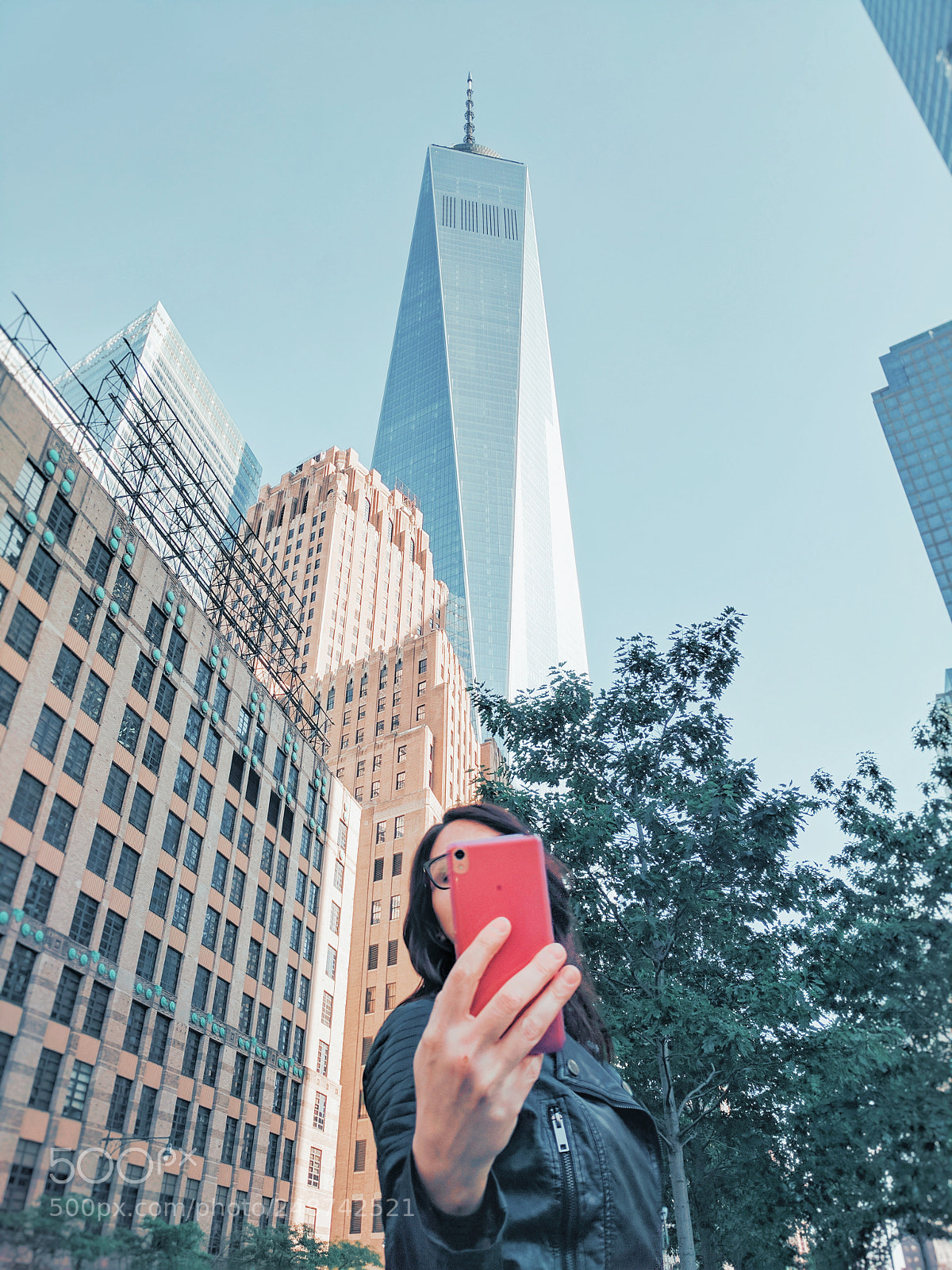 Google Pixel XL sample photo. One world trade selfie photography