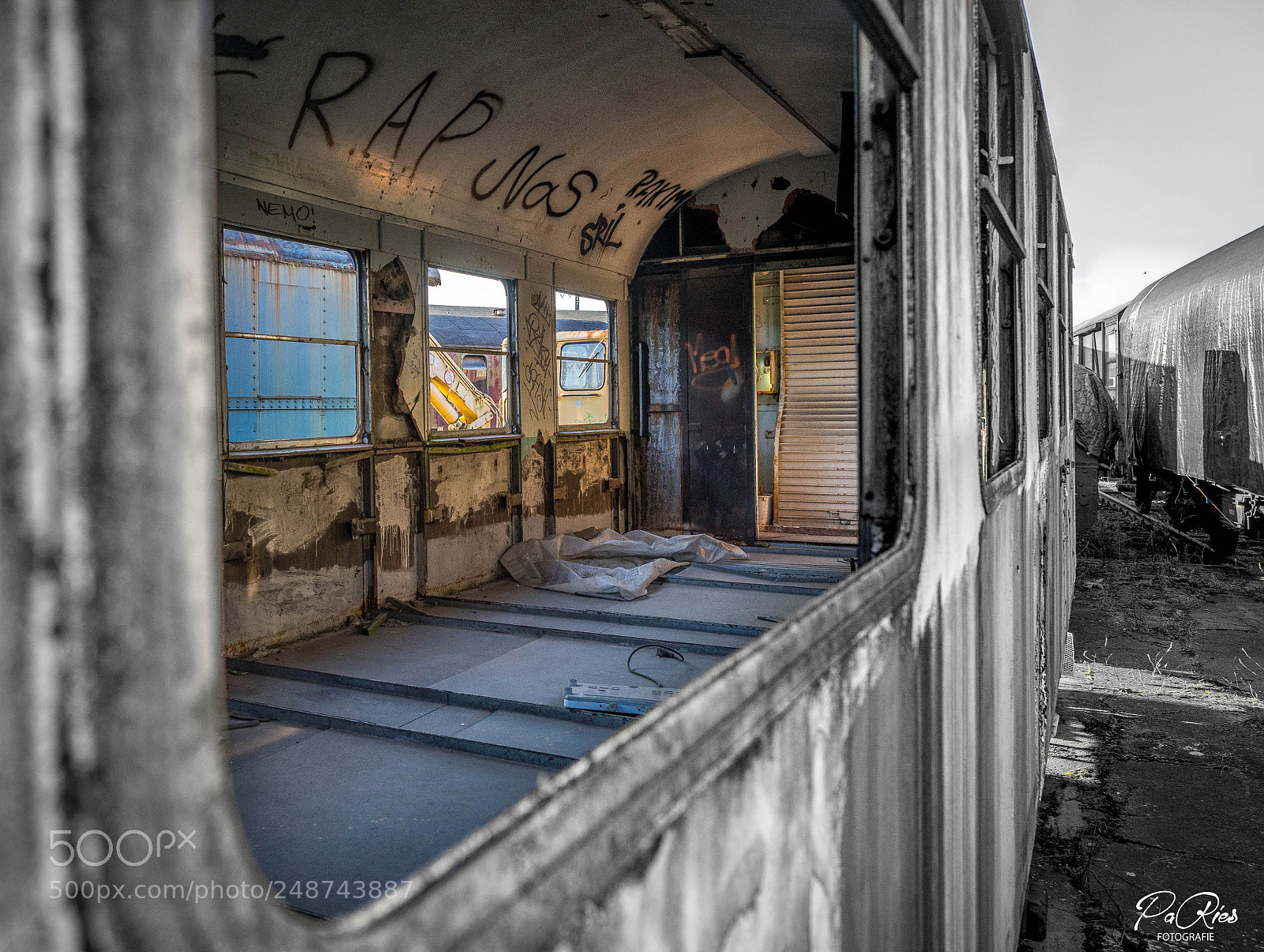 Sony a7 II sample photo. Abandoned train photography
