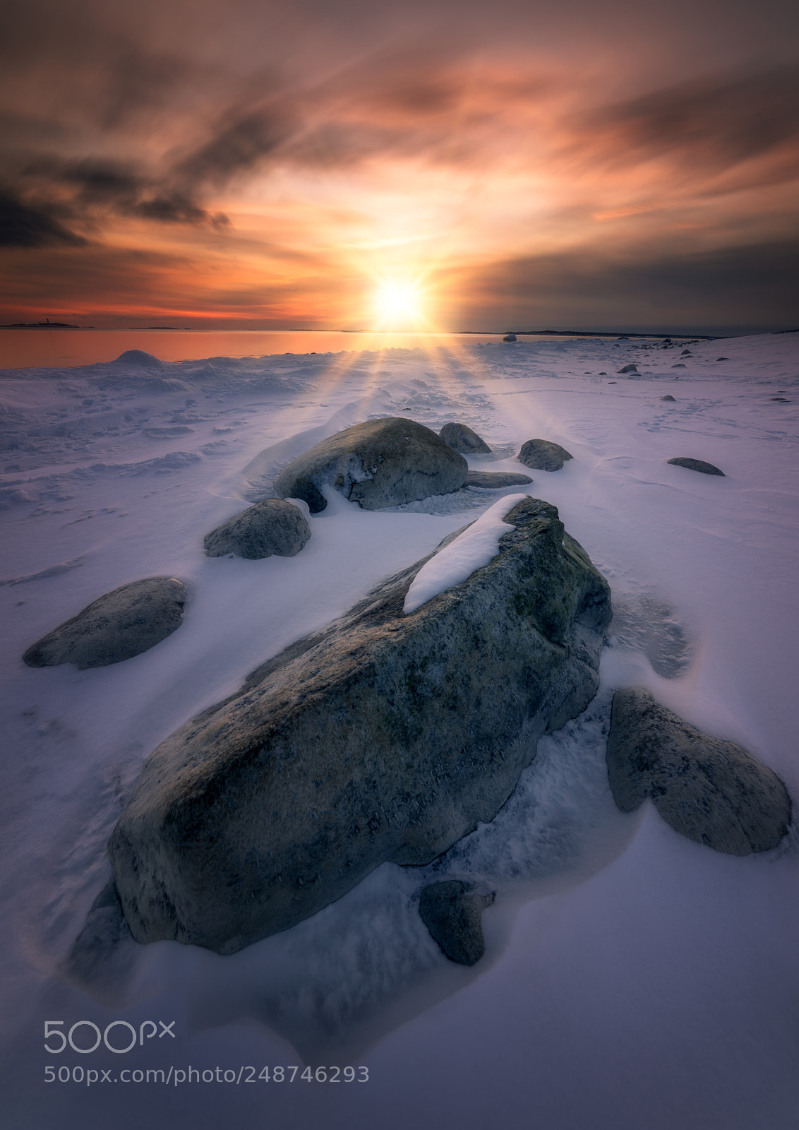 Nikon D810 sample photo. Stones in the snow photography