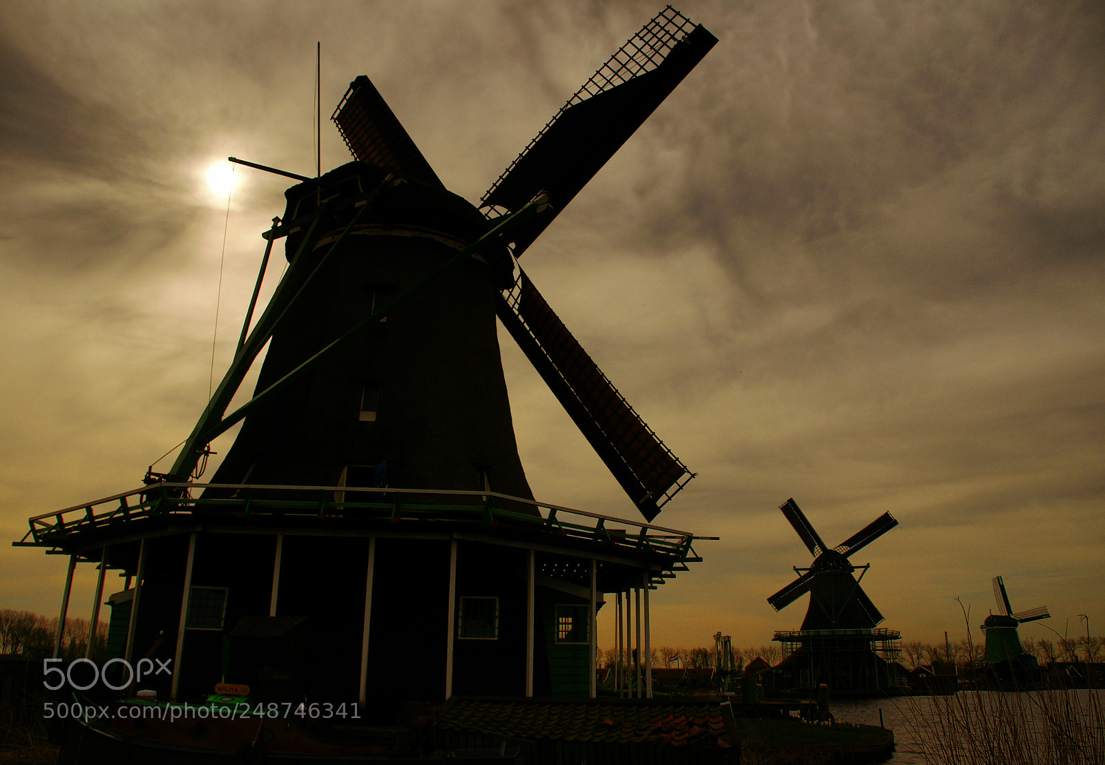 Sony Alpha DSLR-A700 sample photo. Windmill trio photography