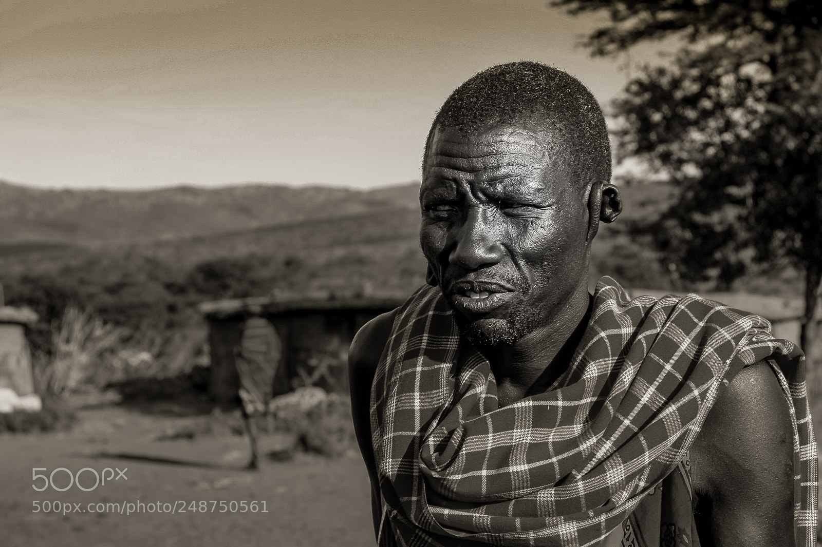Canon EOS 450D (EOS Rebel XSi / EOS Kiss X2) sample photo. Masai man black and photography