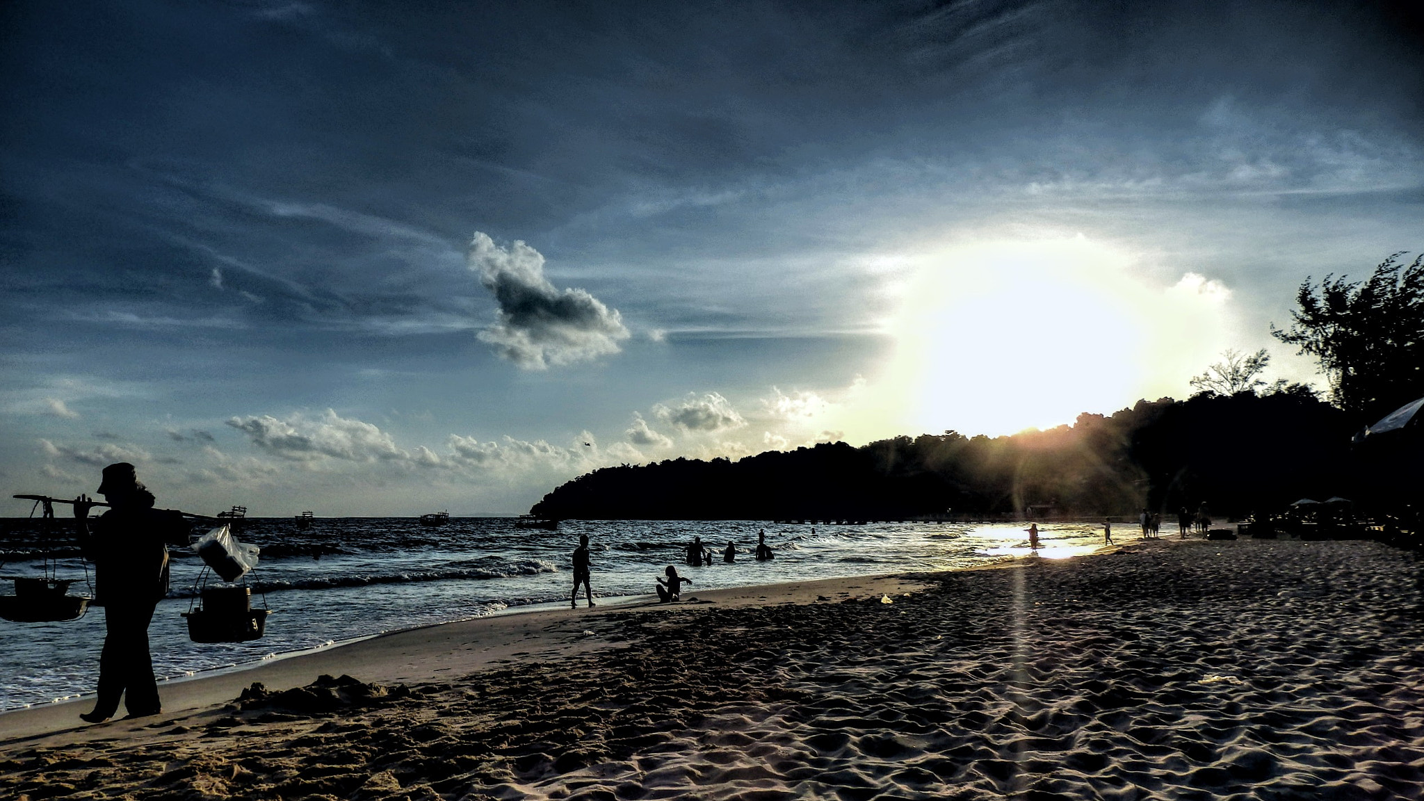 Olympus SZ-31MR sample photo. Sihanoukville beach photography