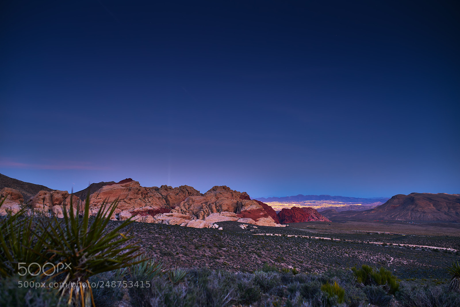 Sony a7R II sample photo. Redrock canyon at night photography