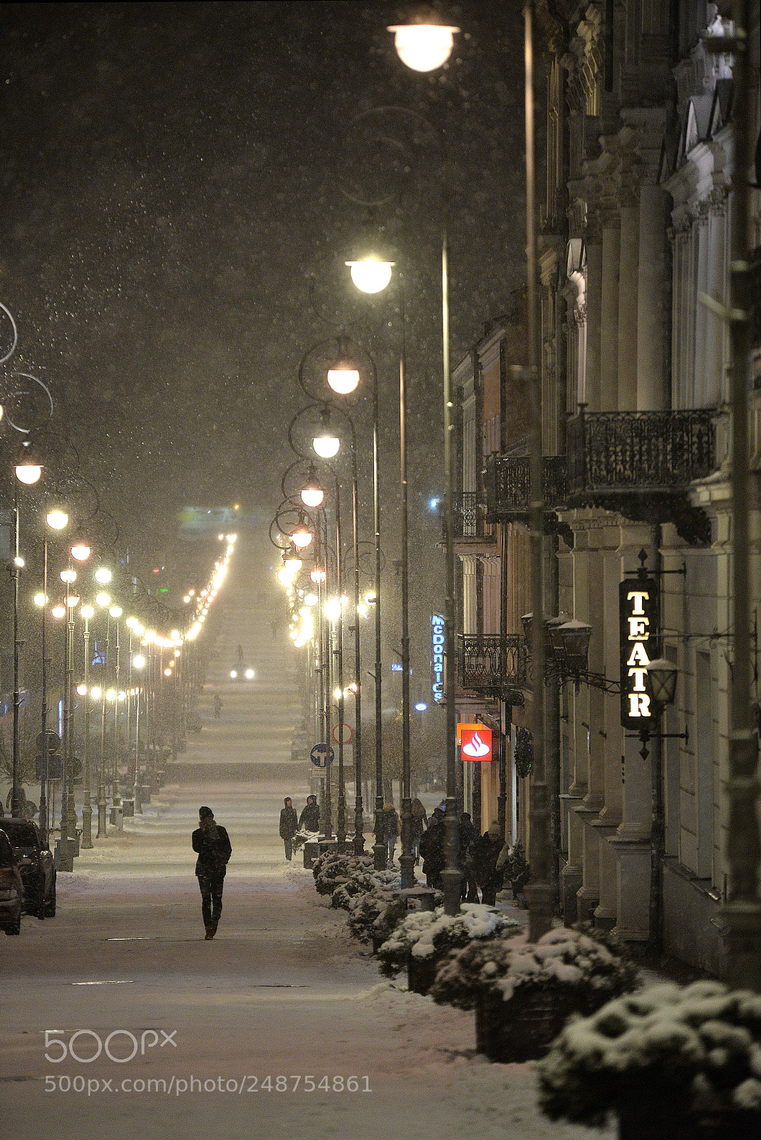 Nikon D610 sample photo. Kielce sienkiewicza street snow-clad photography