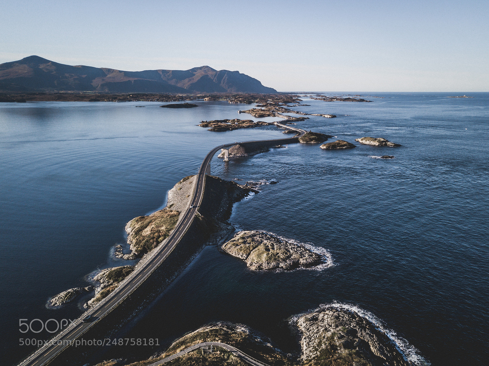 DJI FC220 sample photo. Atlantic ocean road photography