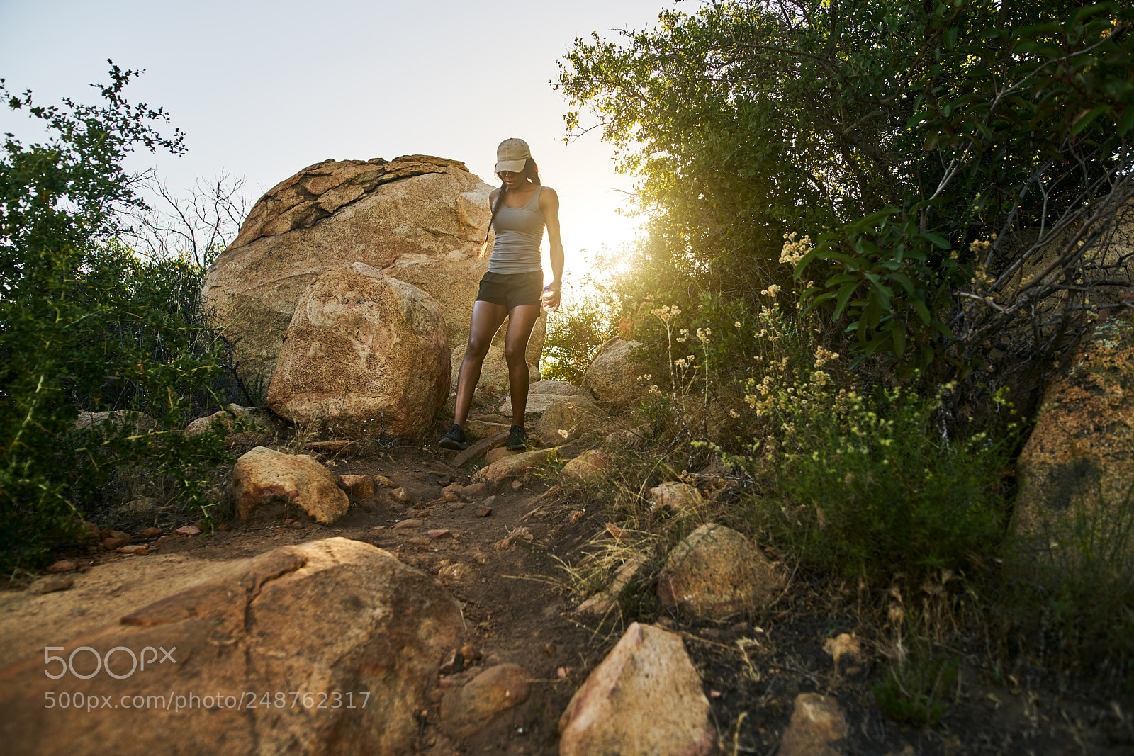 Sony a7R II sample photo. Fit female hiker walking photography