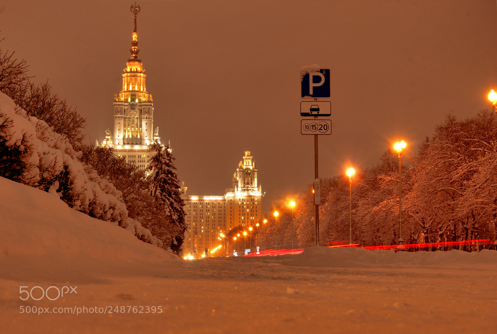 Sony Alpha DSLR-A290 sample photo. Snow-covered moscow photography