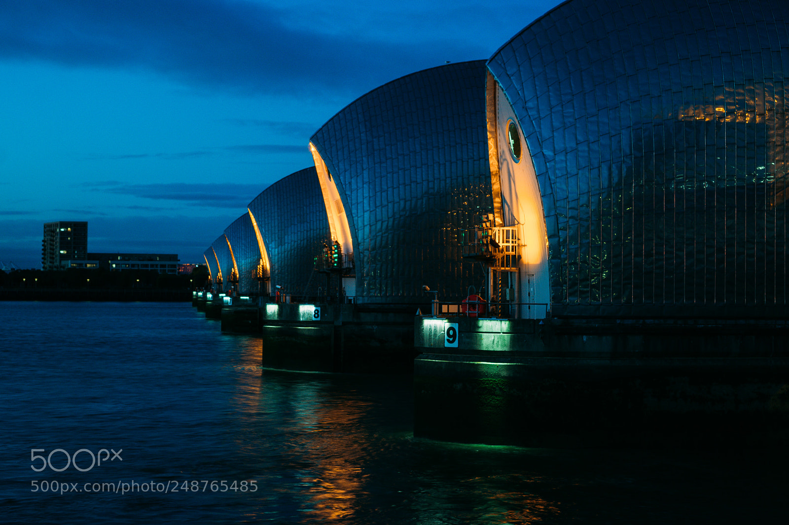 Sony a5100 sample photo. Thames barrier photography