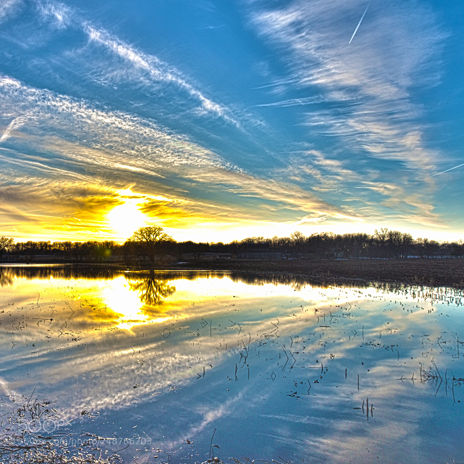 Sony SLT-A58 sample photo. Pond sunset photography