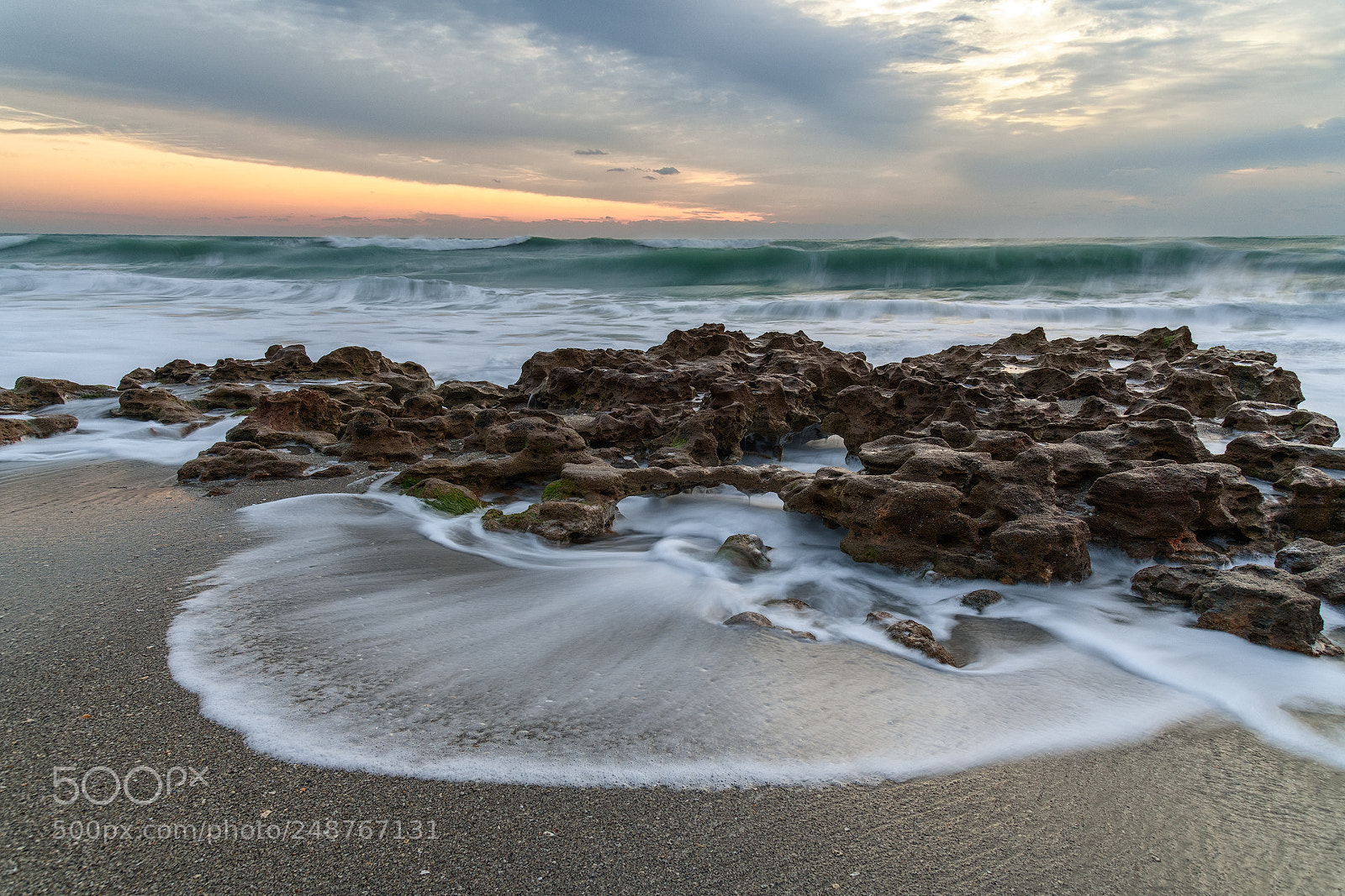 Nikon D850 sample photo. Waves at sunrise photography