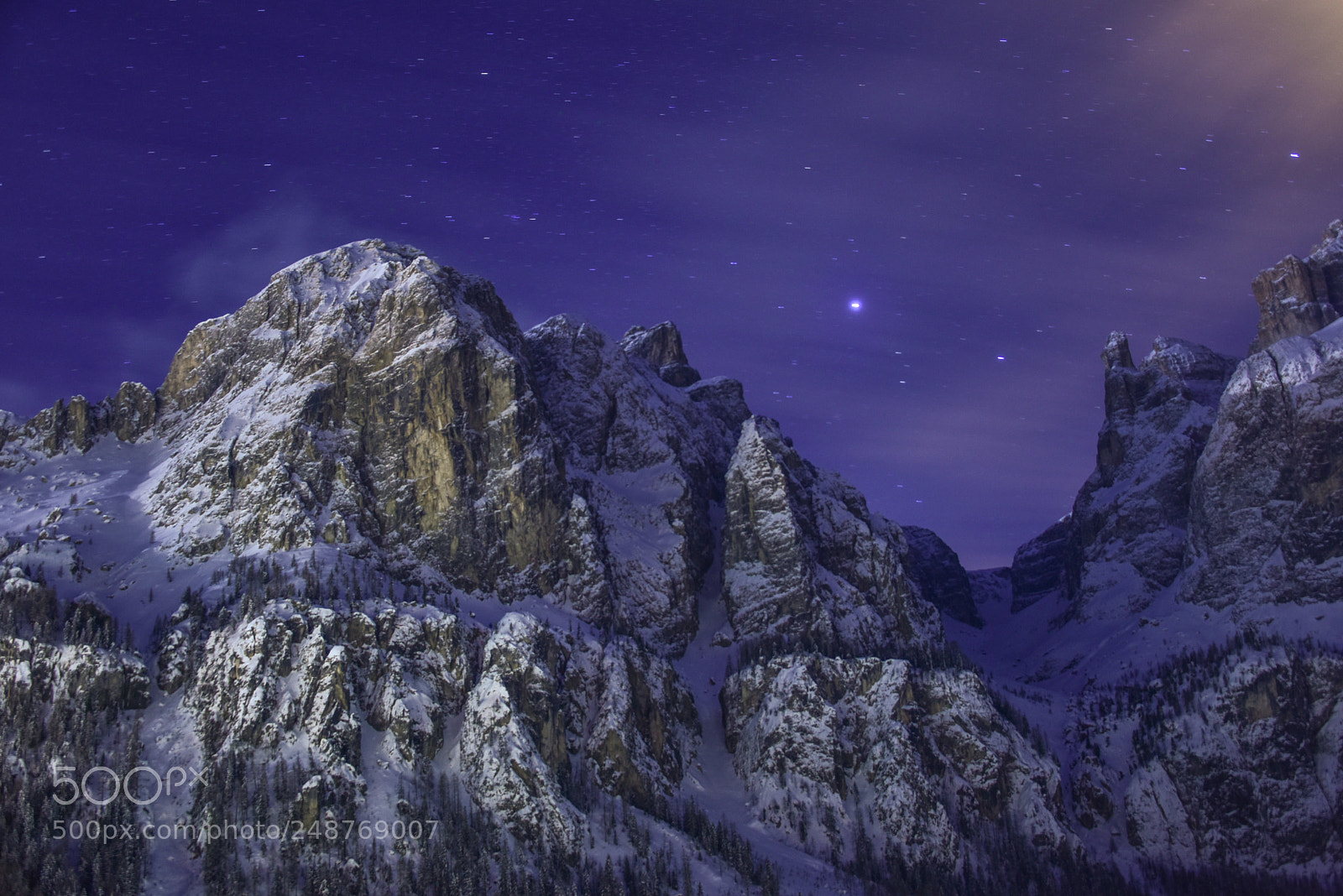Nikon D810 sample photo. Dolomites at night val photography