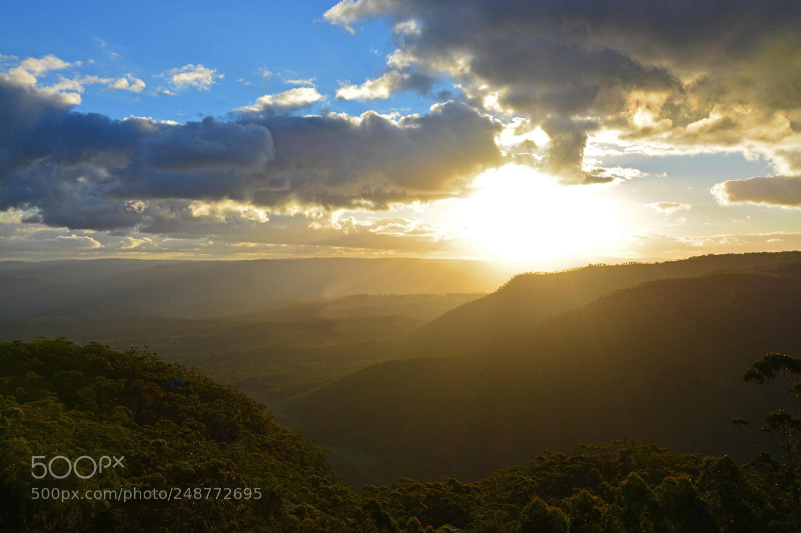 Nikon D5200 sample photo. Megalong valley sunset photography