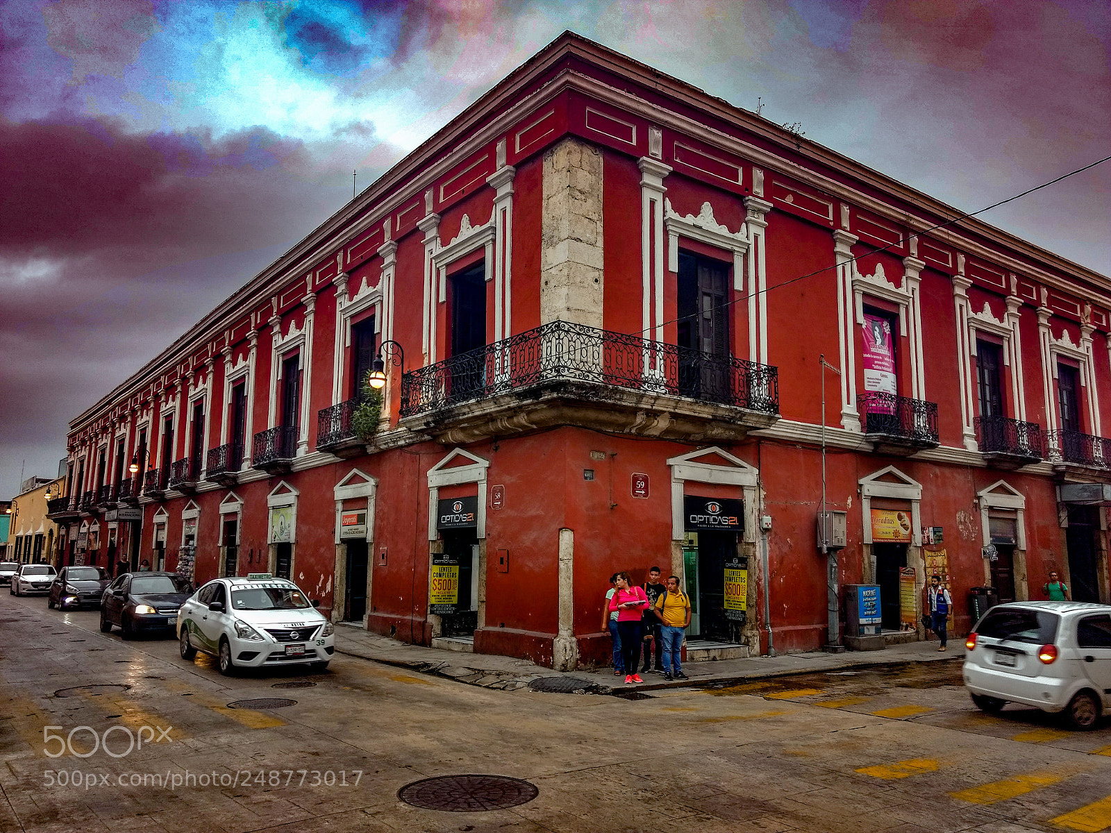 Motorola Moto G (4) sample photo. Edificio rojo photography