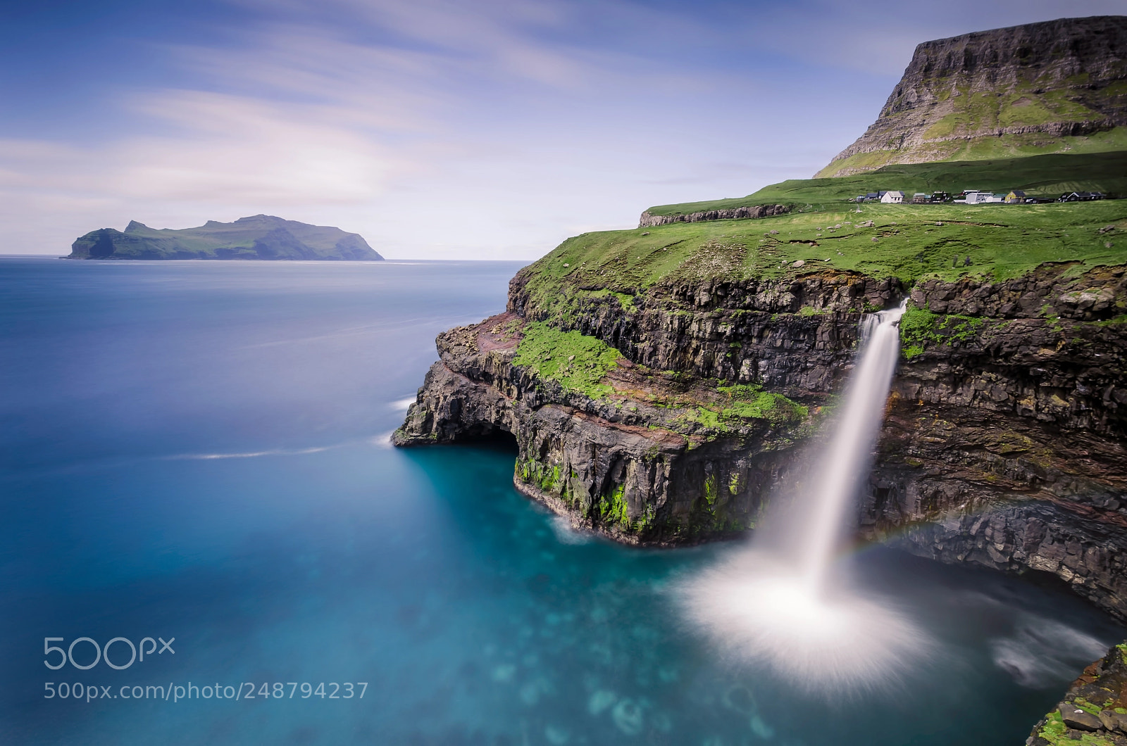 Nikon D7000 sample photo. Mulafossur waterfall, faroe islands photography