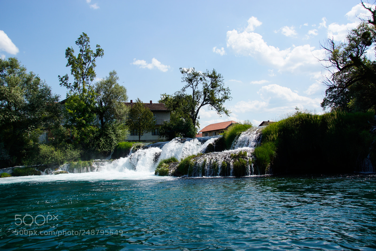 Sony SLT-A77 sample photo. Waterfall of bosnian river photography