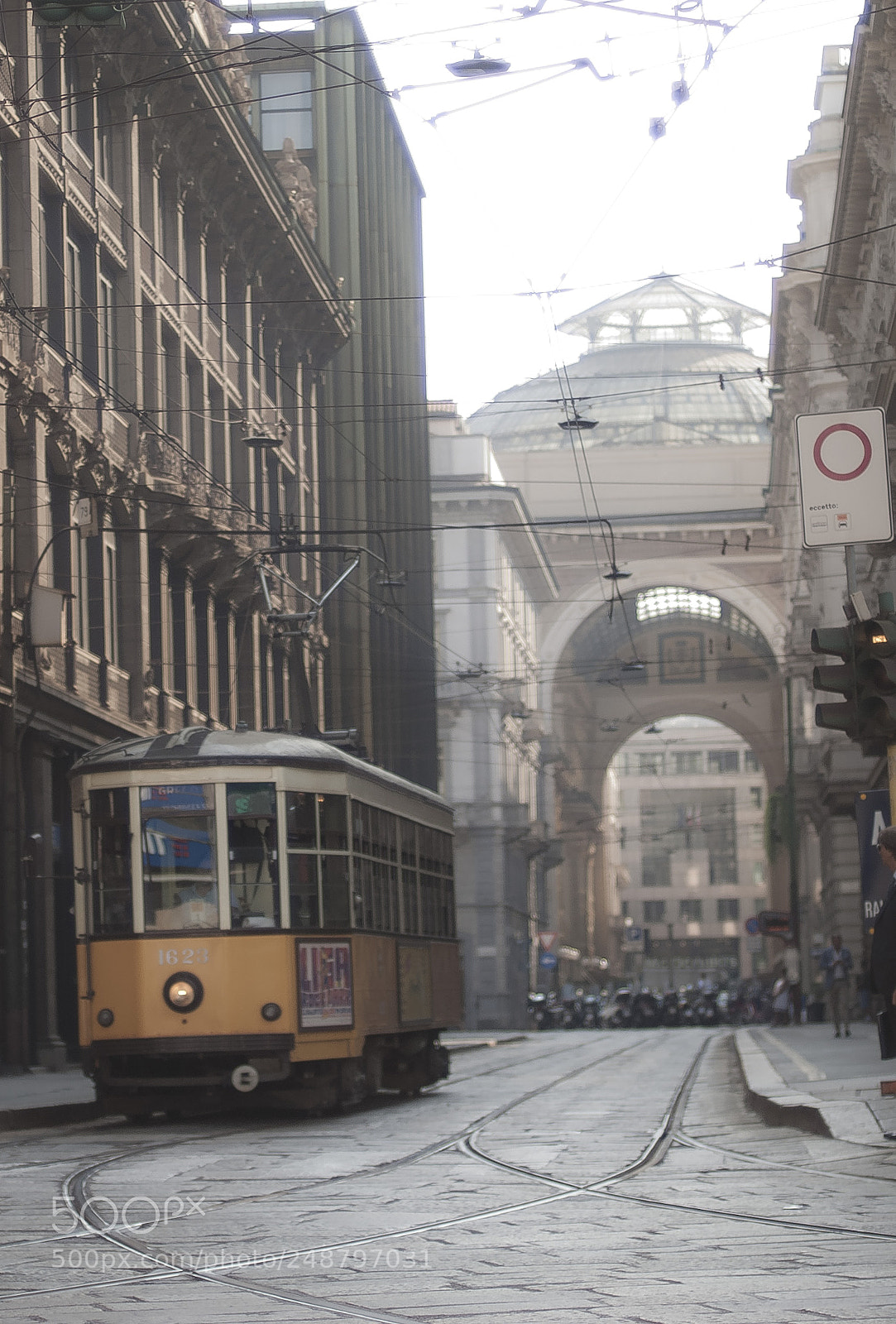 Nikon D60 sample photo. Tram in milan photography