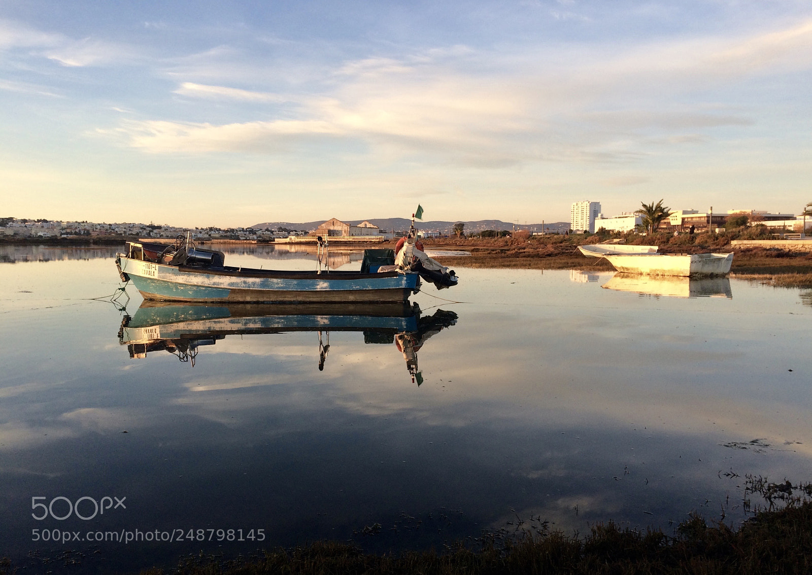 Apple iPhone 5s sample photo. Mirrored boats photography