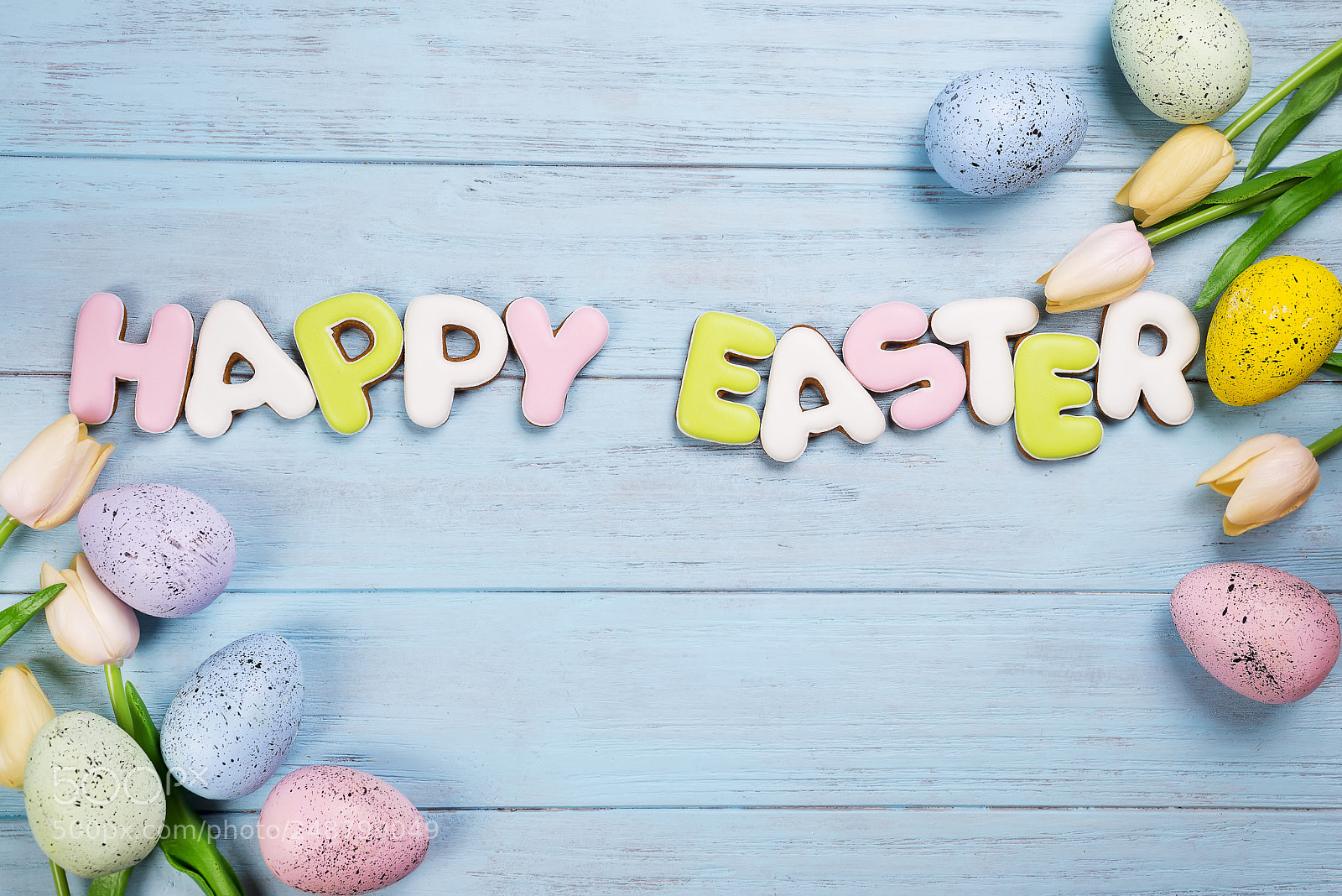 Nikon D610 sample photo. Easter cookies letter happy photography