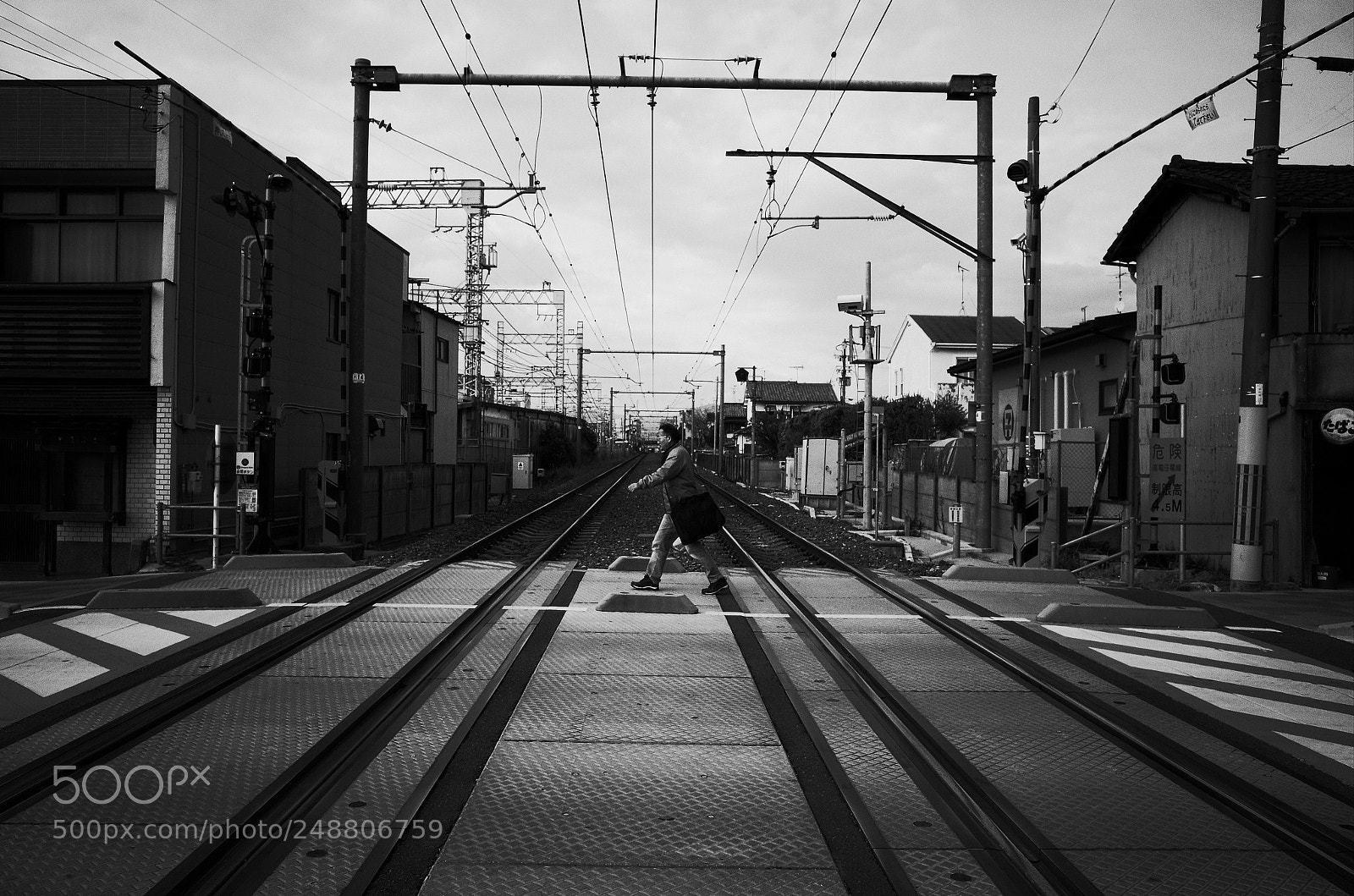 Ricoh GR sample photo. Rail crossing photography