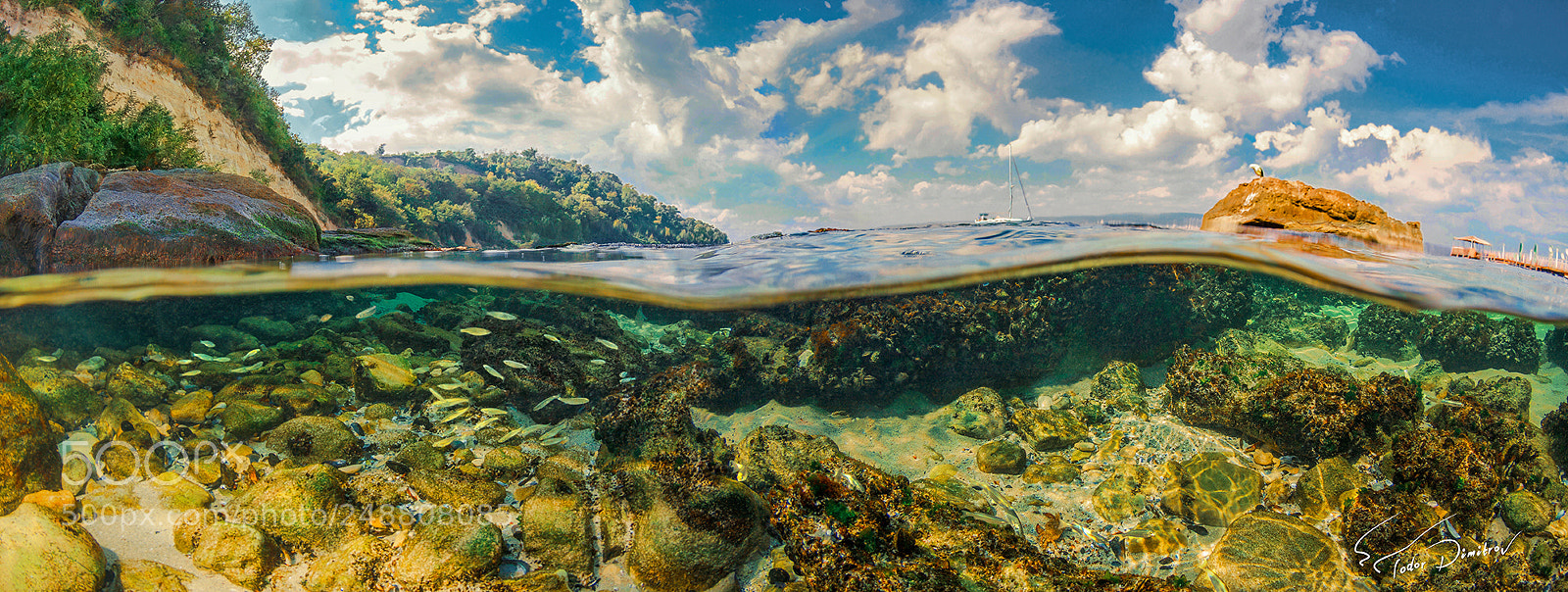Canon EOS 50D sample photo. Split level rocky reef photography