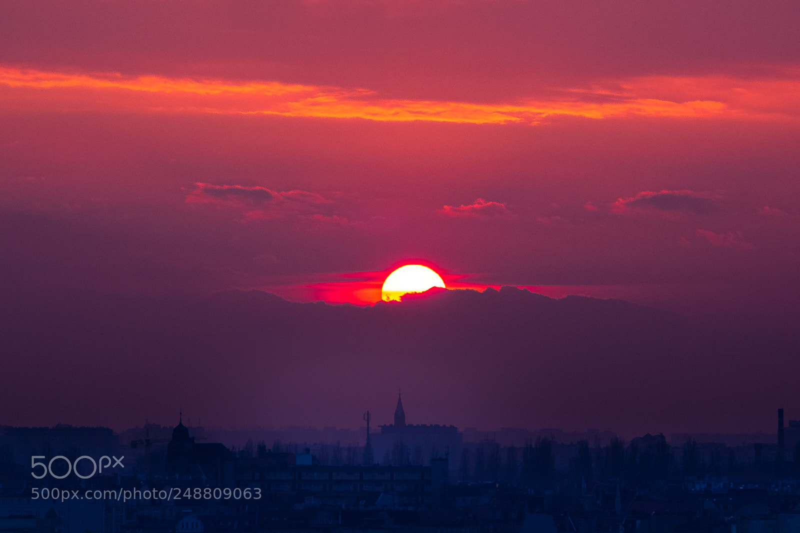 Olympus PEN E-PL5 sample photo. Red sunset photography