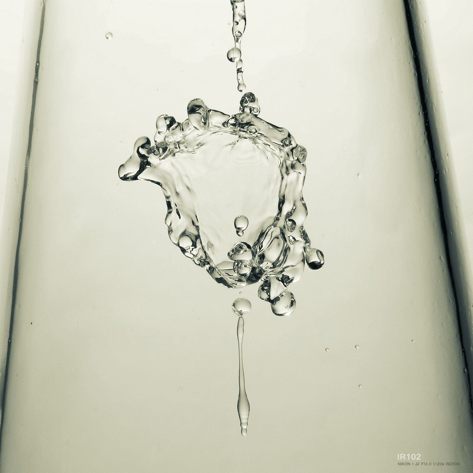 Nikon 1 J2 sample photo. Water drop photography