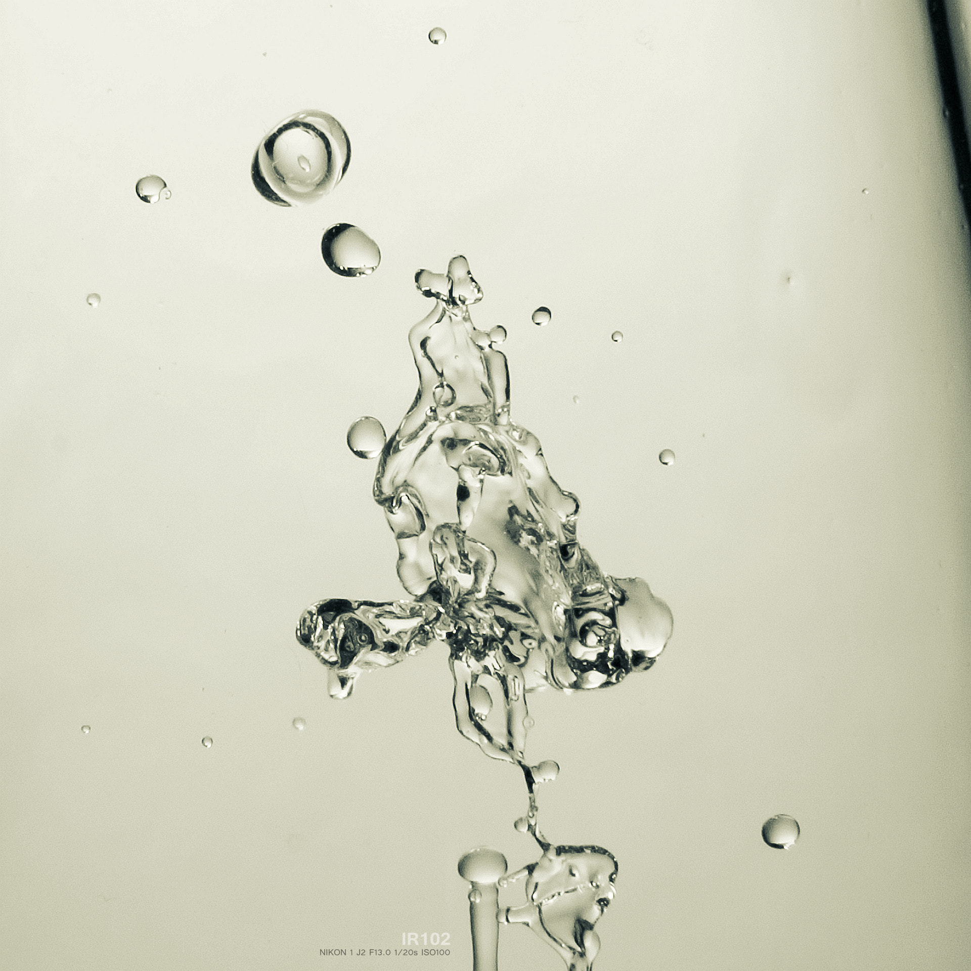 Nikon 1 J2 sample photo. Water drop photography
