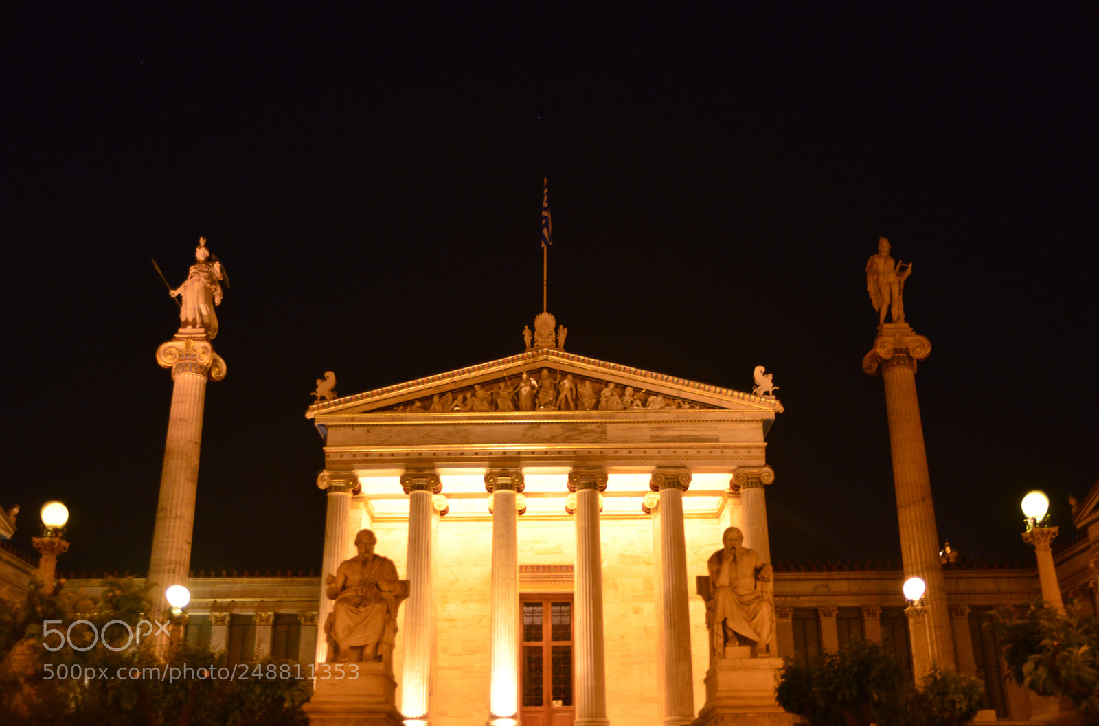 Nikon D800 sample photo. Academy of athens photography