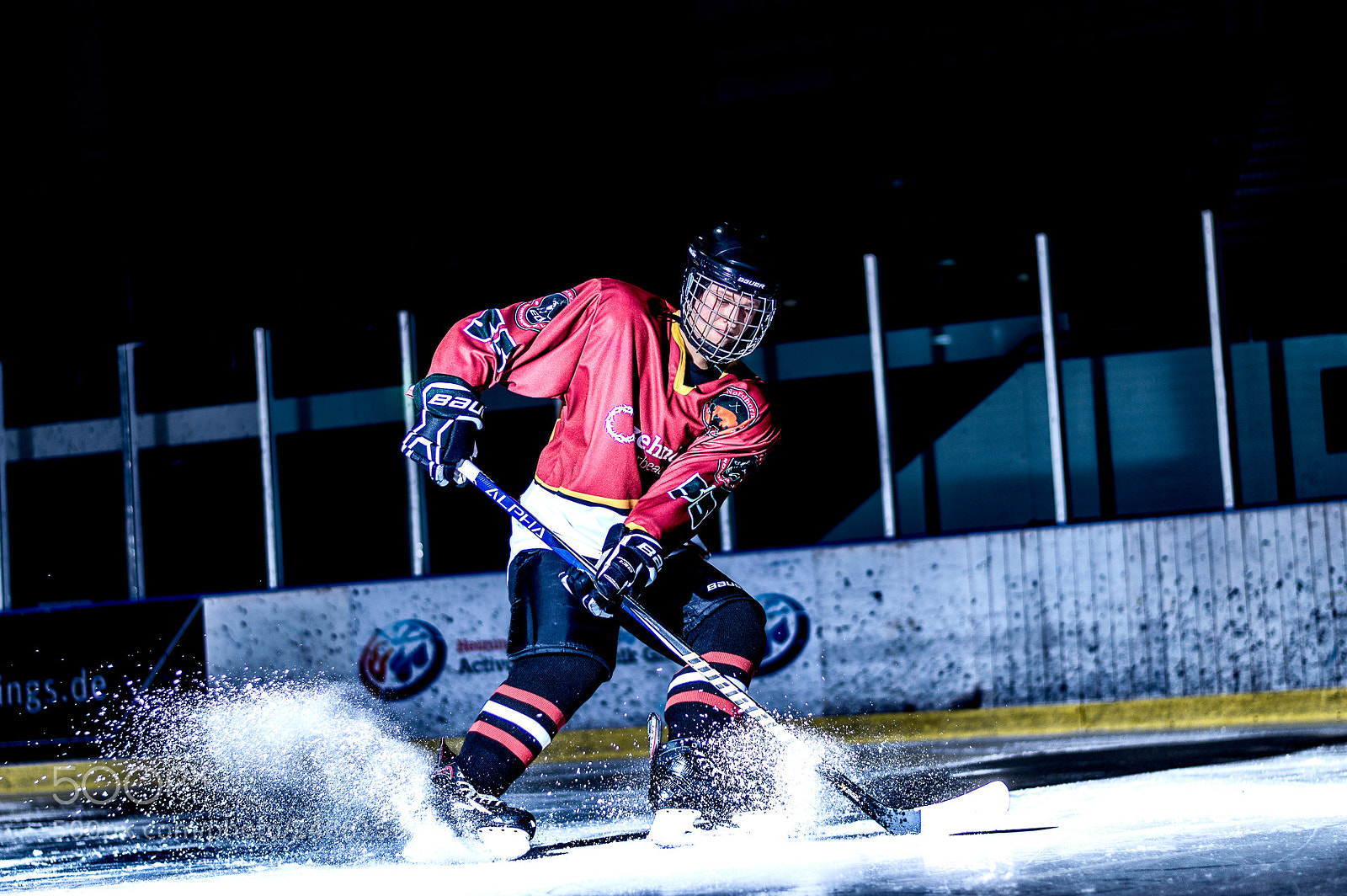 Nikon D3200 sample photo. Nordhorn bisons icehockey photography