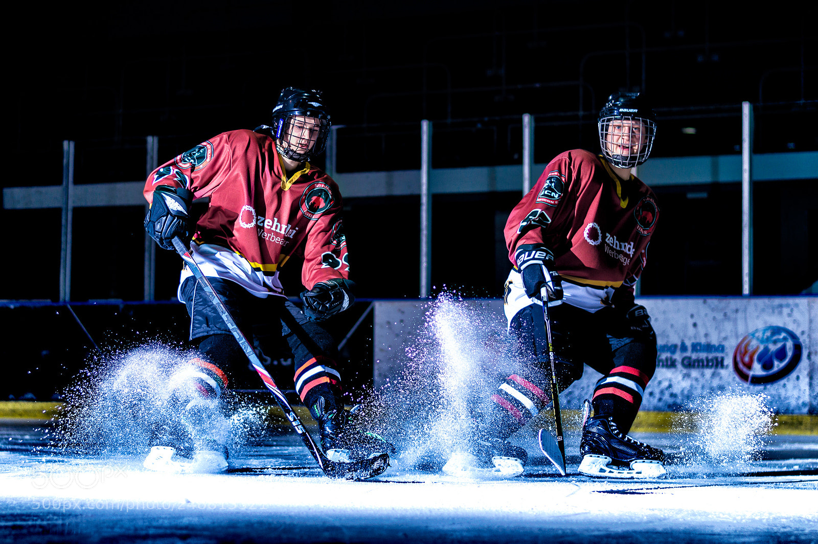 Nikon D3200 sample photo. Nordhorn bisons icehockey photography