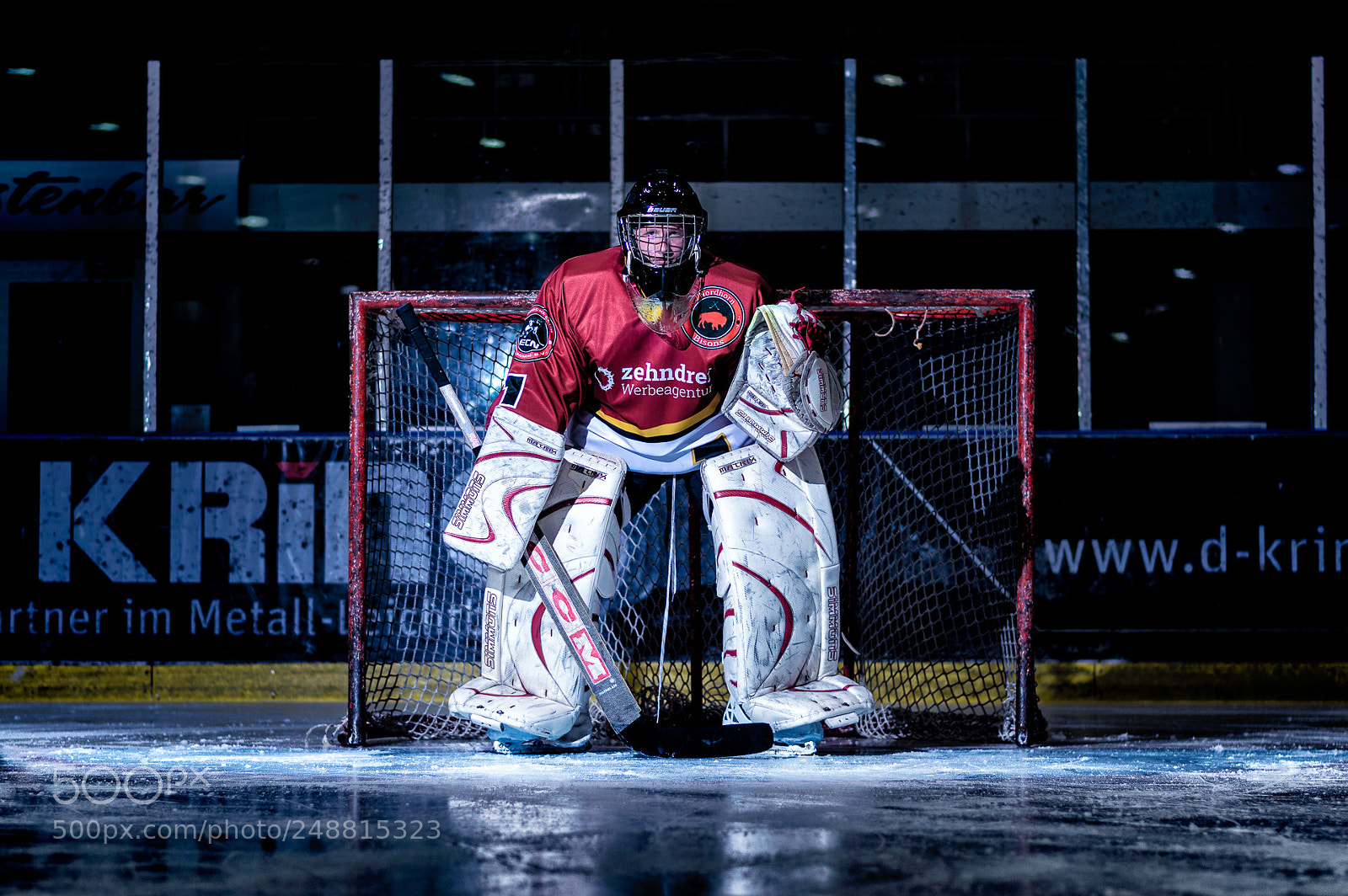 Nikon D3200 sample photo. Nordhorn bisons icehockey photography