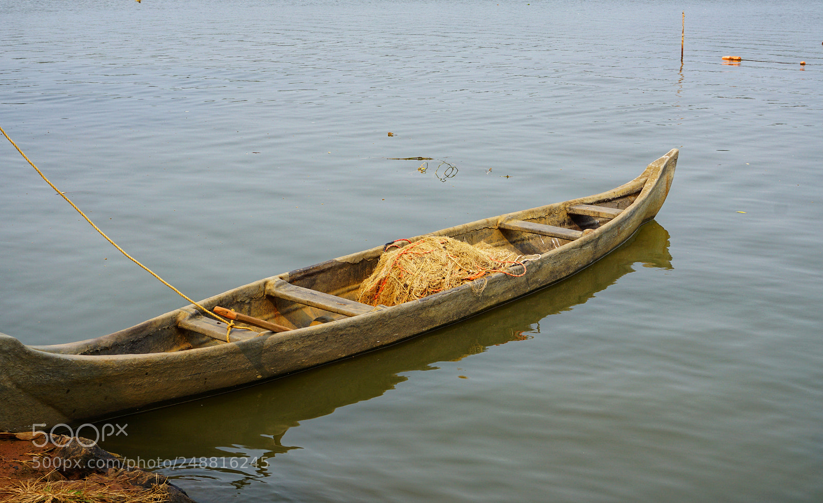 Sony a6000 sample photo. Boat on lake side photography