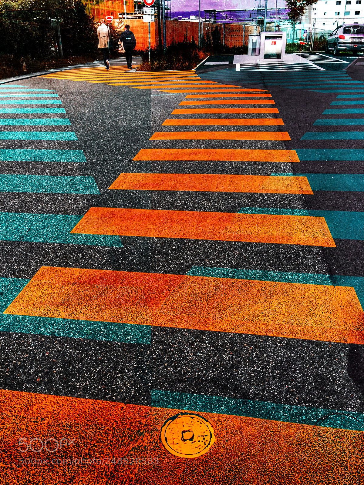 Apple iPhone SE sample photo. Pedestrian crossing post processed photography