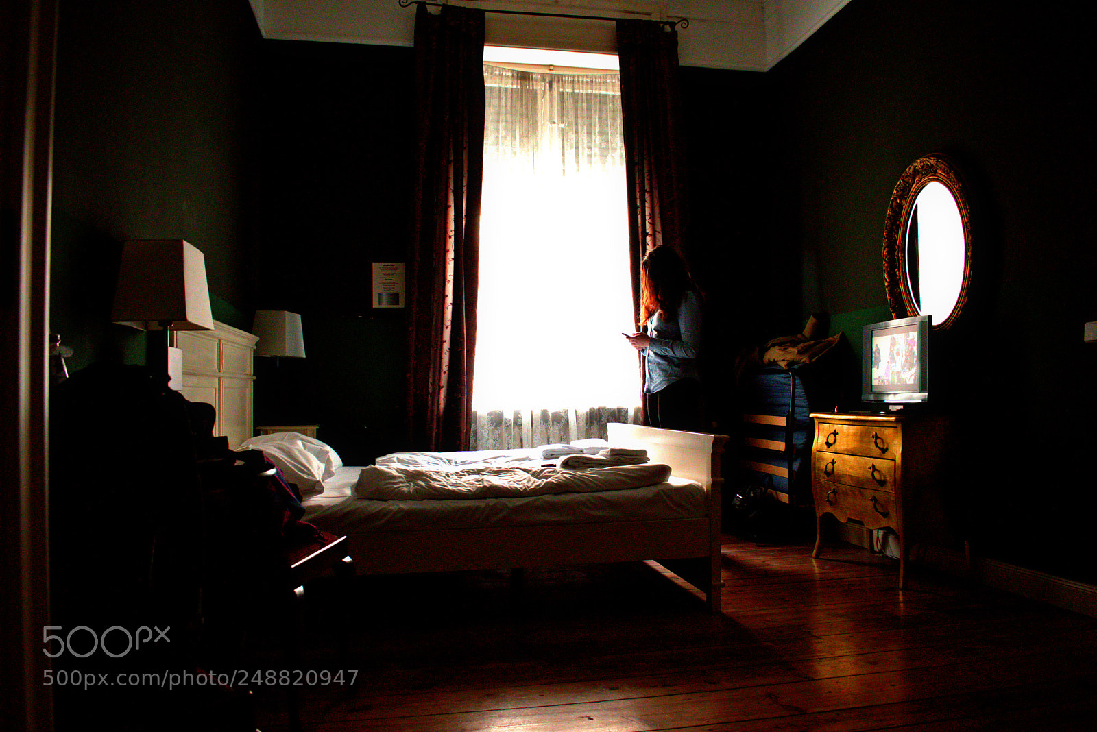 Nikon D3300 sample photo. Woman in the dark photography