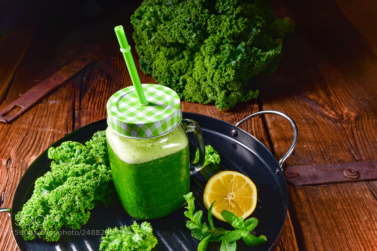Nikon D810 sample photo. Kale smoothie photography