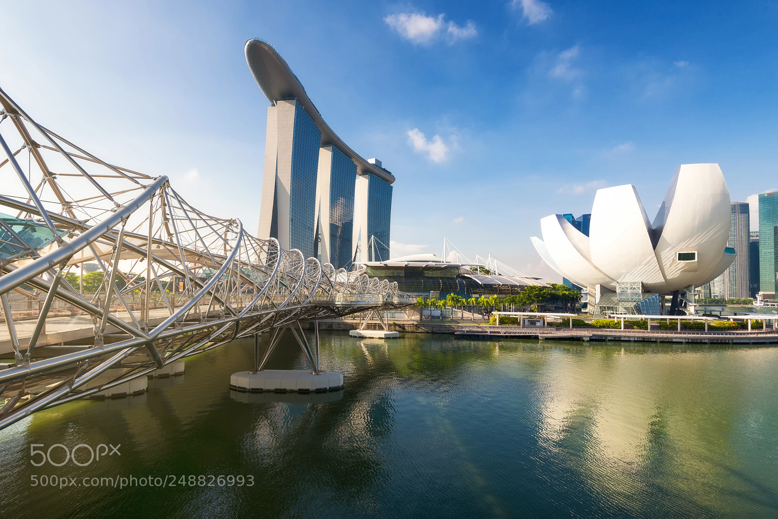 Nikon D610 sample photo. Helix bridge marina bay photography