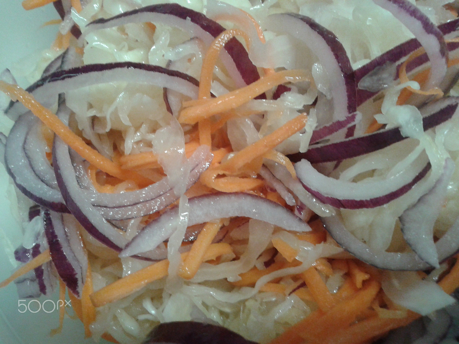 Samsung GT-S5610 sample photo. Onions, cabbage, carrots / квашеная капуста photography