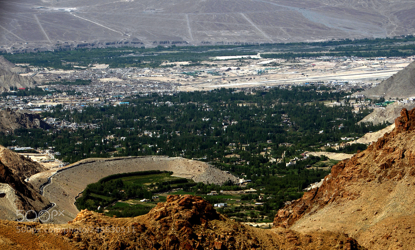 Nikon D5100 sample photo. Aerial view of leh photography