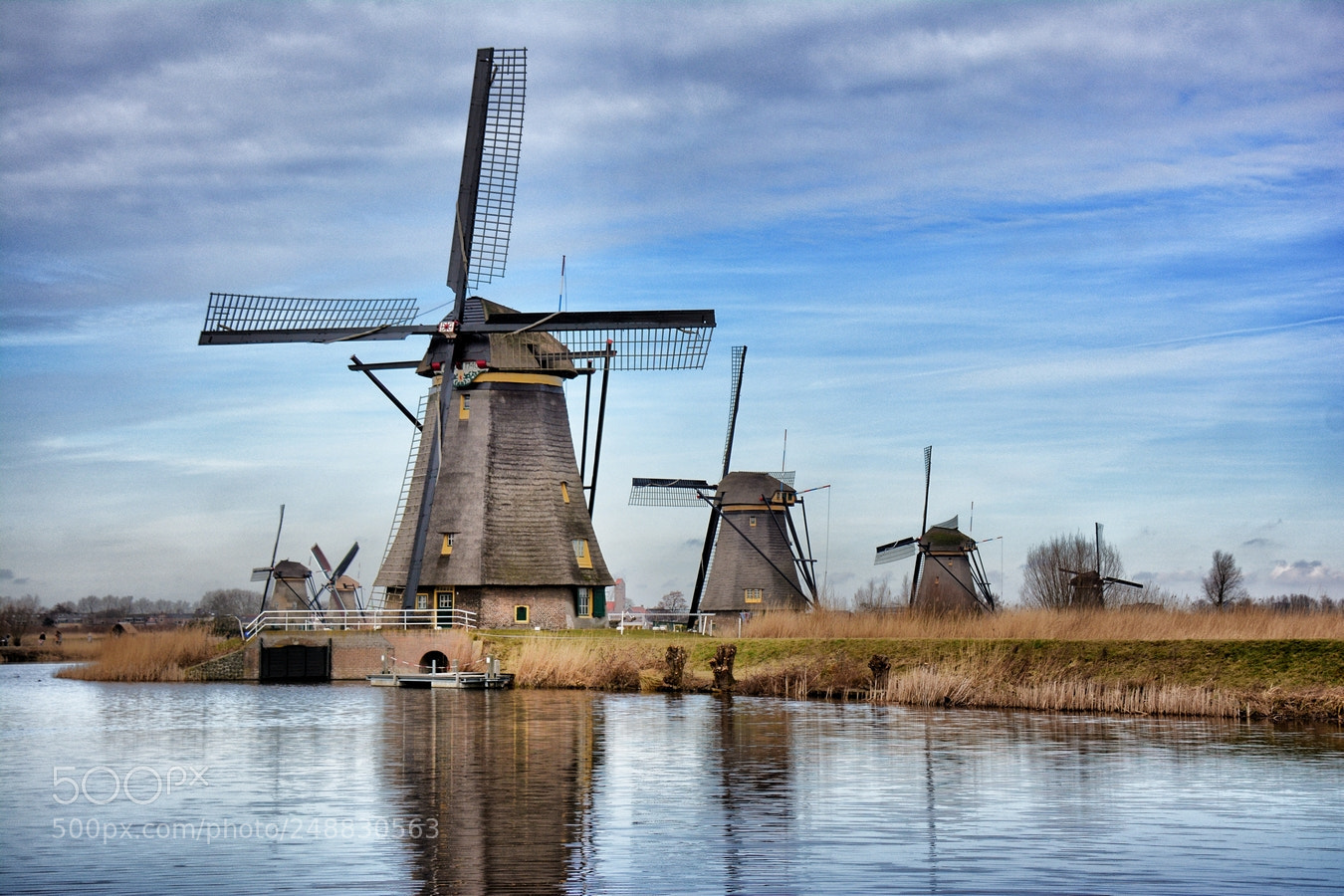 Nikon D7100 sample photo. Windmills of kinderdijk photography