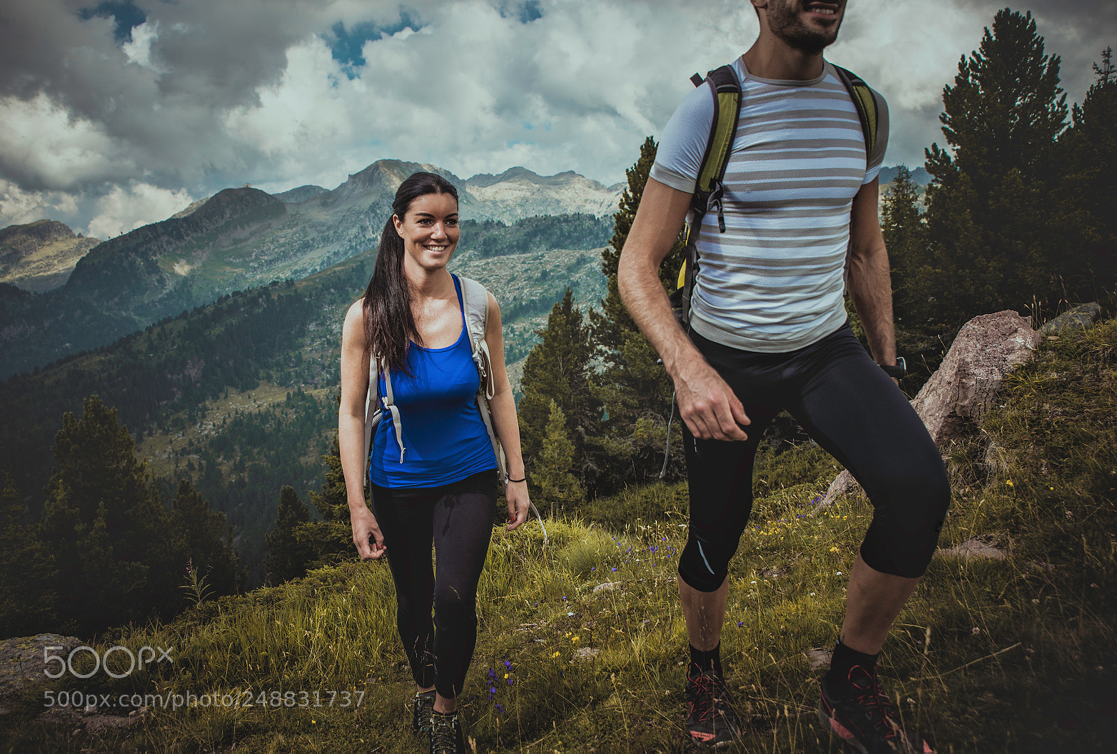 Nikon D610 sample photo. Couple making trekking on photography