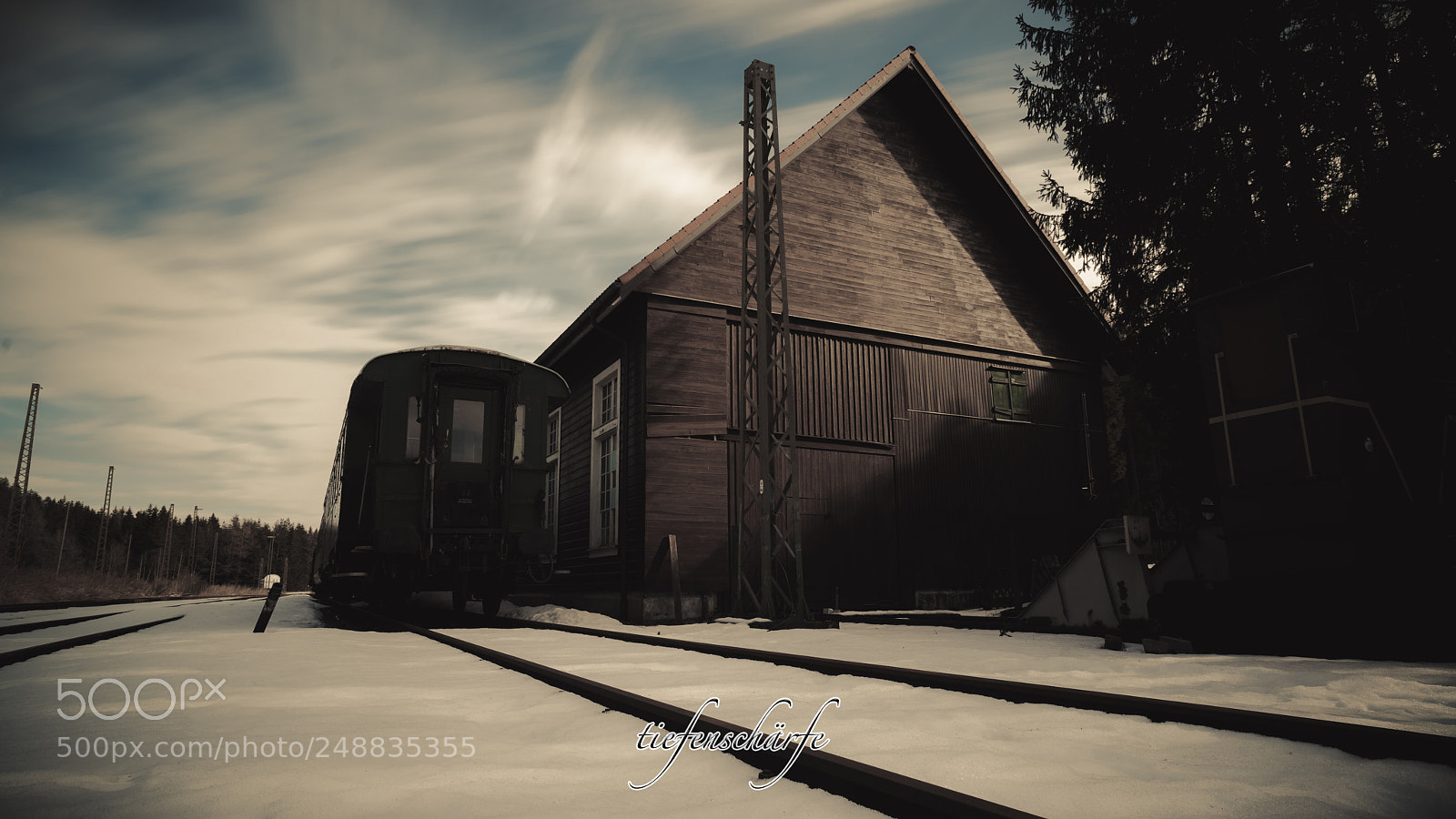 Sony a7R II sample photo. Abandoned train station photography