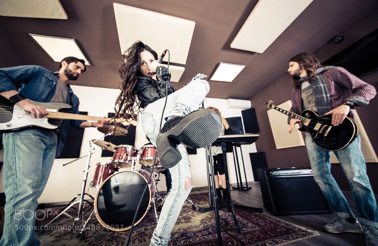 Nikon D610 sample photo. Rock band in action photography